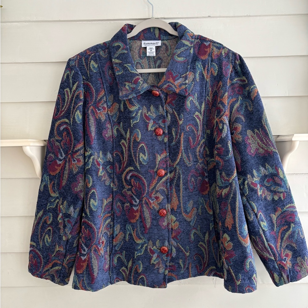 Serengeti Floral Button Jacket Women’s Size 2X
